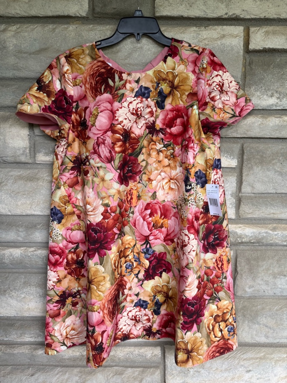 Mestiza New York Cecily Convertible Floral Flare Short Sleeve Mini Dress $350 L